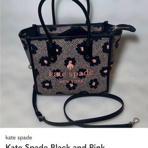 Black and pink satchel crossbody bag - #69